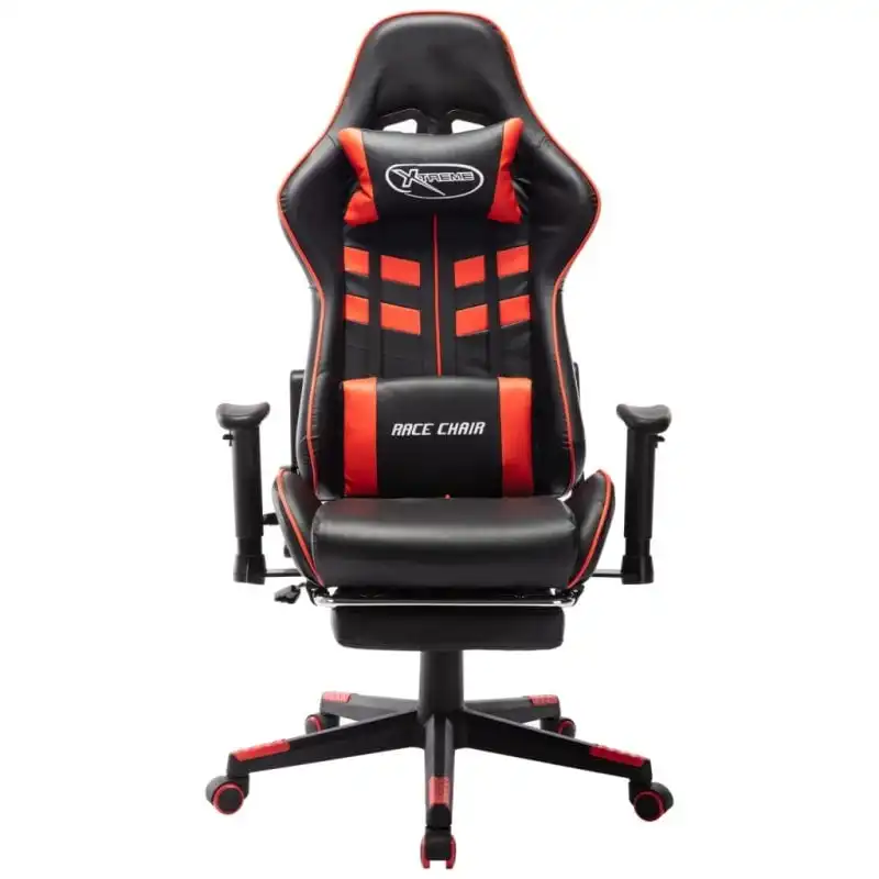 VidaXL Soul Silla Gaming con Reposapiés Negro/Rojo