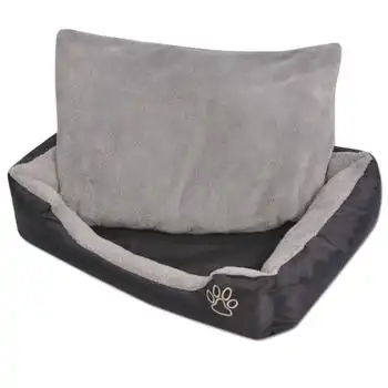 Cama Para Perros Con Cojín Acolchado Talla Xxl Negro Vidaxl