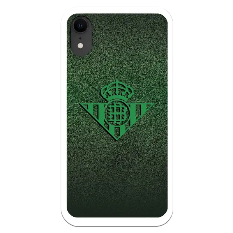 Funda Licencia Oficial Real Betis Balompié Escudo Verde Fondo Trama para iPhone XR