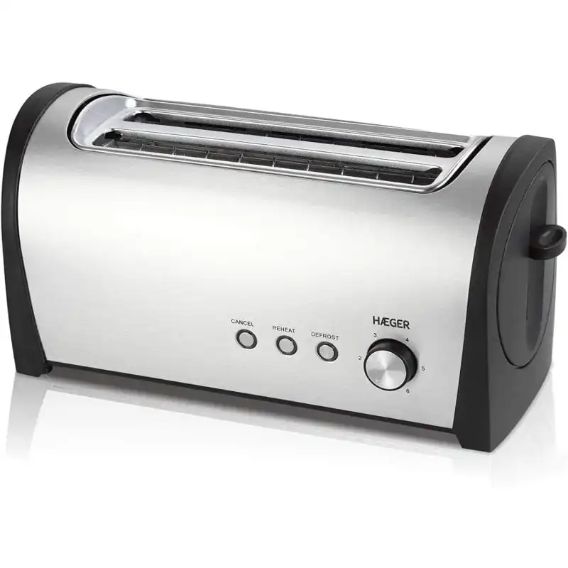 Haeger Desayuno Plus Tostadora 2 Ranuras Largas 1400W