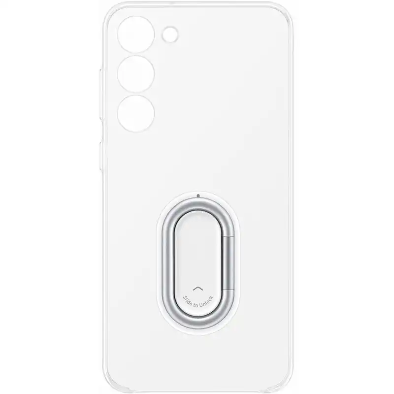 Samsung Clear Gadget Case Funda de Silicona con Anillo Transparente para Galaxy S23 Plus
