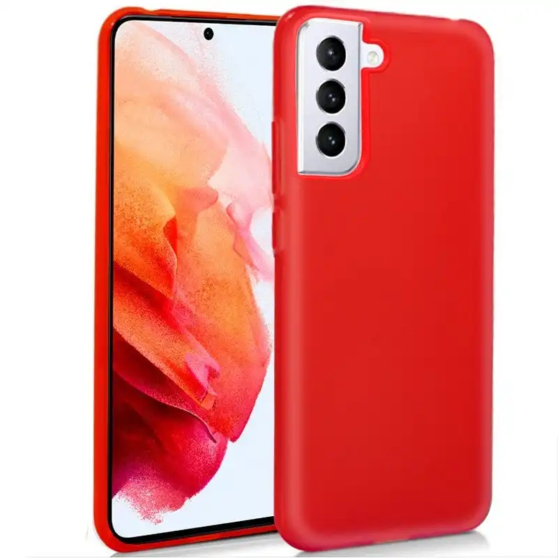 Cool Funda Silicona Roja para Samsung Galaxy S21