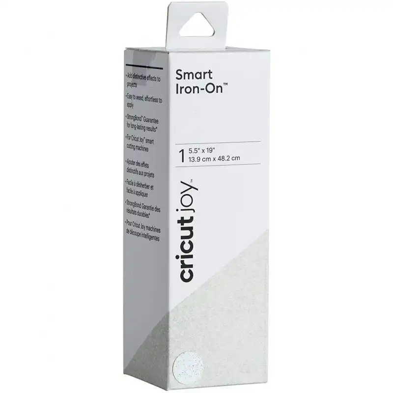 Cricut Joy Iron-On Vinilo Termoadhesivo 13.9 cm x 48.2 cm Blanco Brillante
