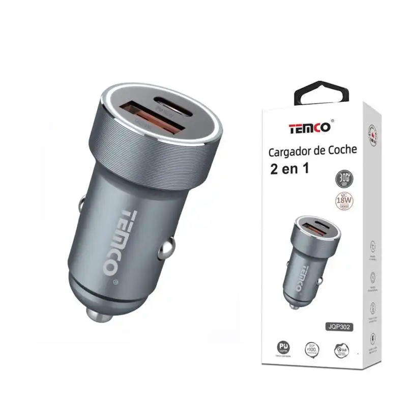 Voltistar Cargador de Coche PD18W+30W A+C Gris
