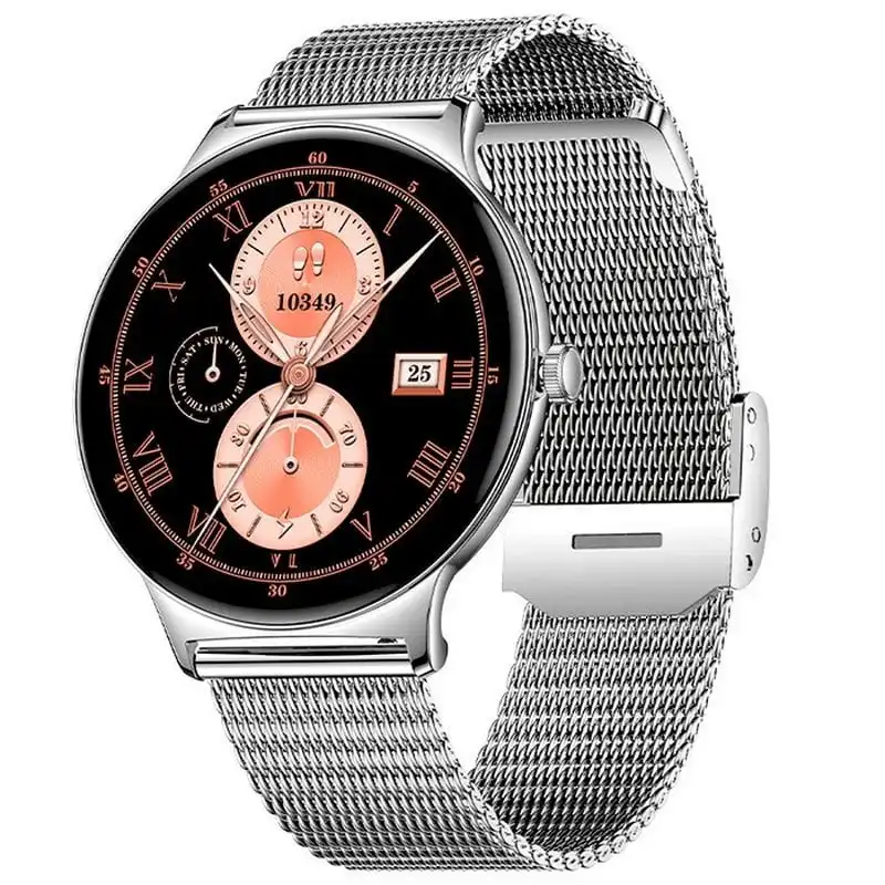 Cool Ultrathin Reloj Smartwatch (AMOLED, Llamadas, Salud, Deporte) Gris + 2 Correas