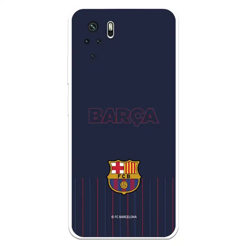 Funda Licencia Oficial FC Barcelona Fondo Azul para Xiaomi Redmi Note 10
