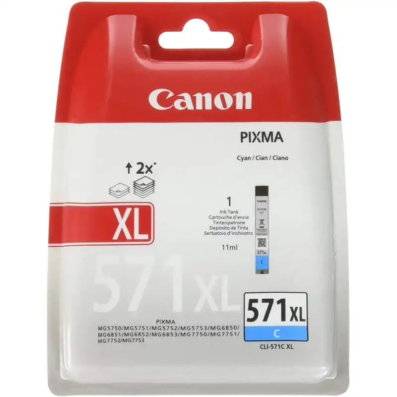Canon CLI-571C XL Cartucho Original Cian