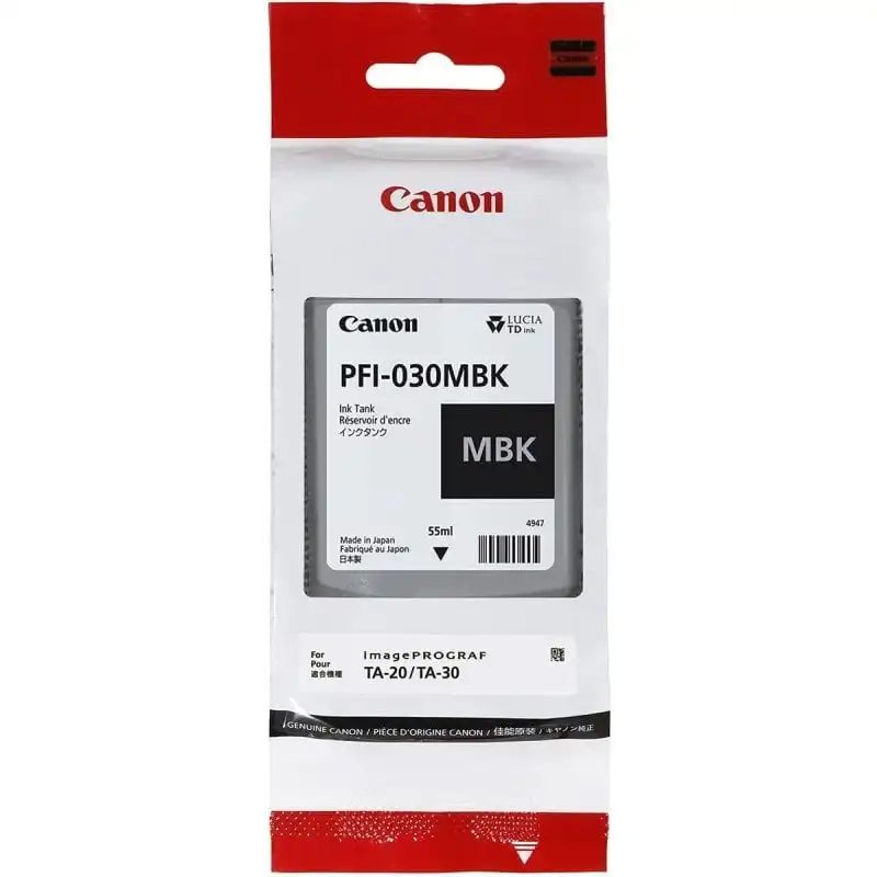 Cartucho de Tinta Original Canon PFI-030 Negro Mate