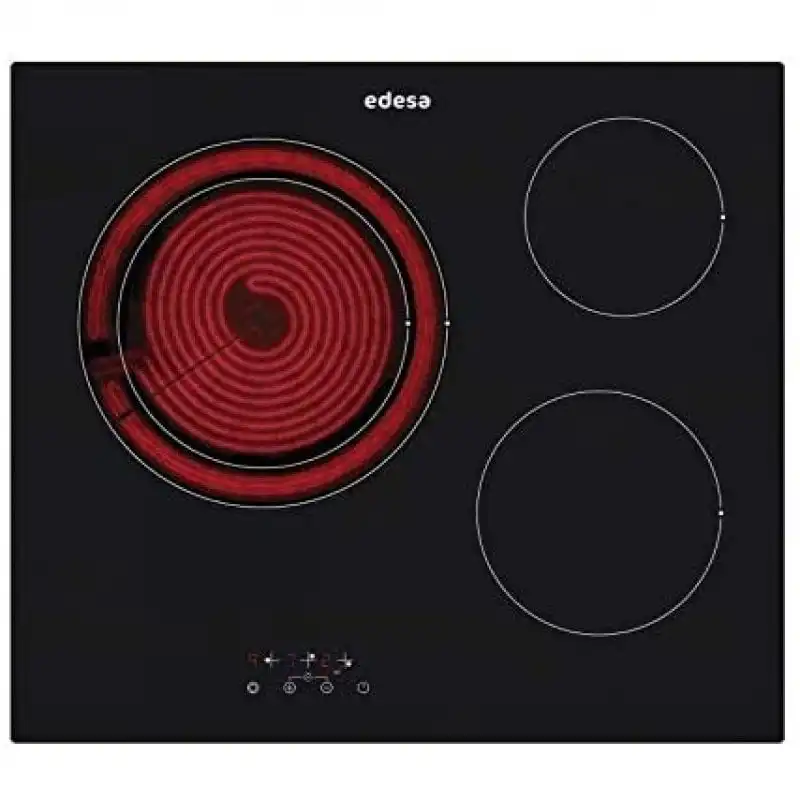 Edesa EVT6328R Vitrocerámica 3 Zonas 60cm Negro