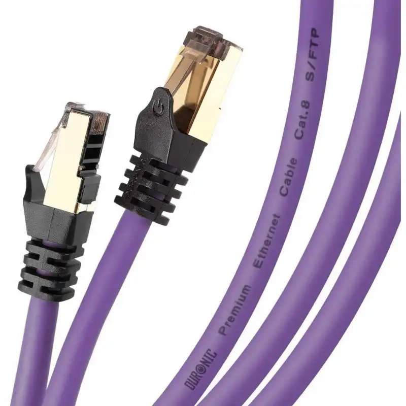 Duronic Cable de Red SFTP Cat8 10m Morado