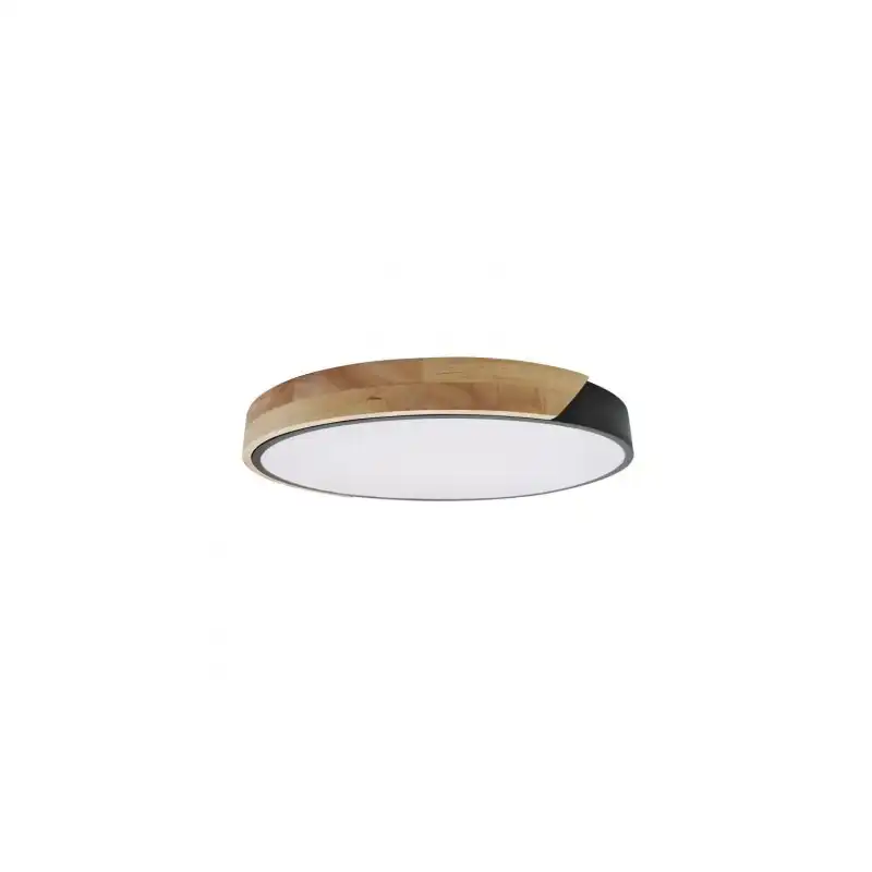 Iluzzia Plafón Led 36w Circular De Madera Cct Seleccionable Ø500 Mm Semi-dari Iluzzia Verde