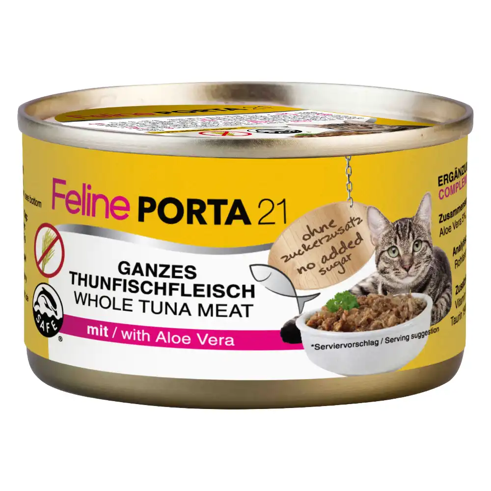 Feline Porta 21 comida para gatos 6 x 90 g - Atún con aloe