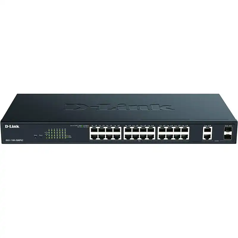 D-Link DGS-1100-26MPV2 Switch 26 Puertos Gigabit + 2 SFP