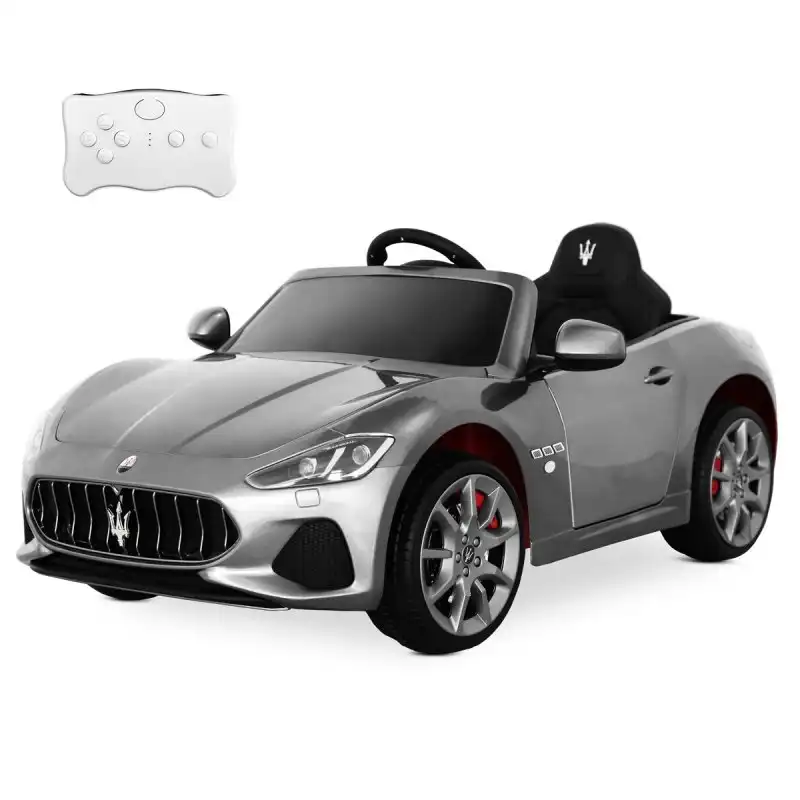 Playkin Coche Eléctrico con Licencia Oficial Maserati 12V Plata