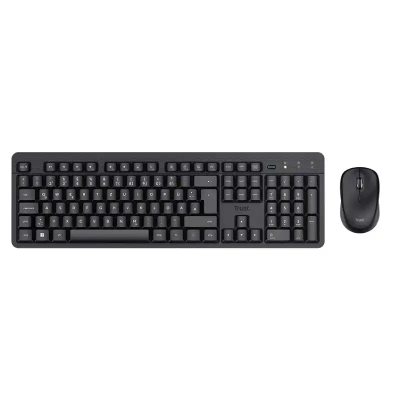 Trust TKM-360 Combo Teclado Inalámbrico + Ratón Inalámbricos 1600DPI Negros