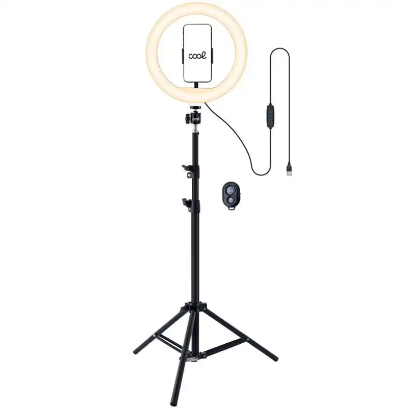 Cool Aro de Luz LED Trípode + Mando Bluetooth