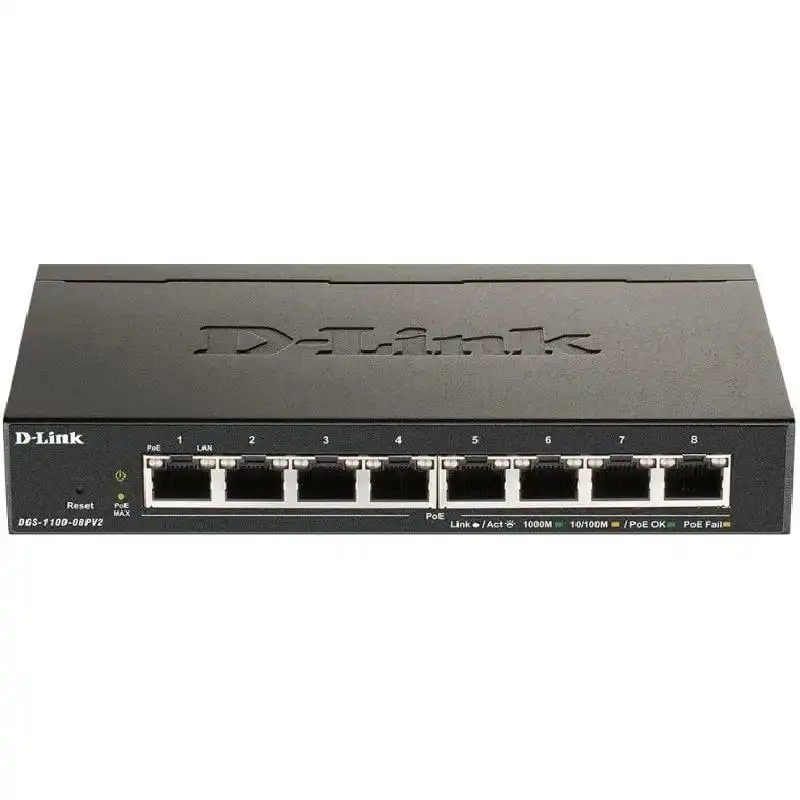 D-Link DGS-1100-08PV2/E Switch 8 Puertos Gigabit PoE