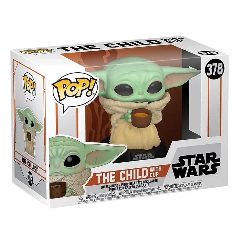 Funko Pop Star Wars The Mandalorian Baby Yoda con Cuenco