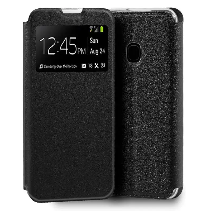 Cool Funda Flip Cover Liso Negra para Samsung Galaxy M31