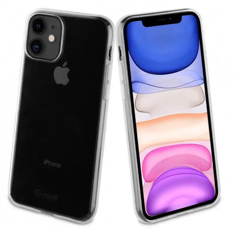 Muvit Funda Recycletek Transparente Antibacteriana para Apple iPhone 11 Pro