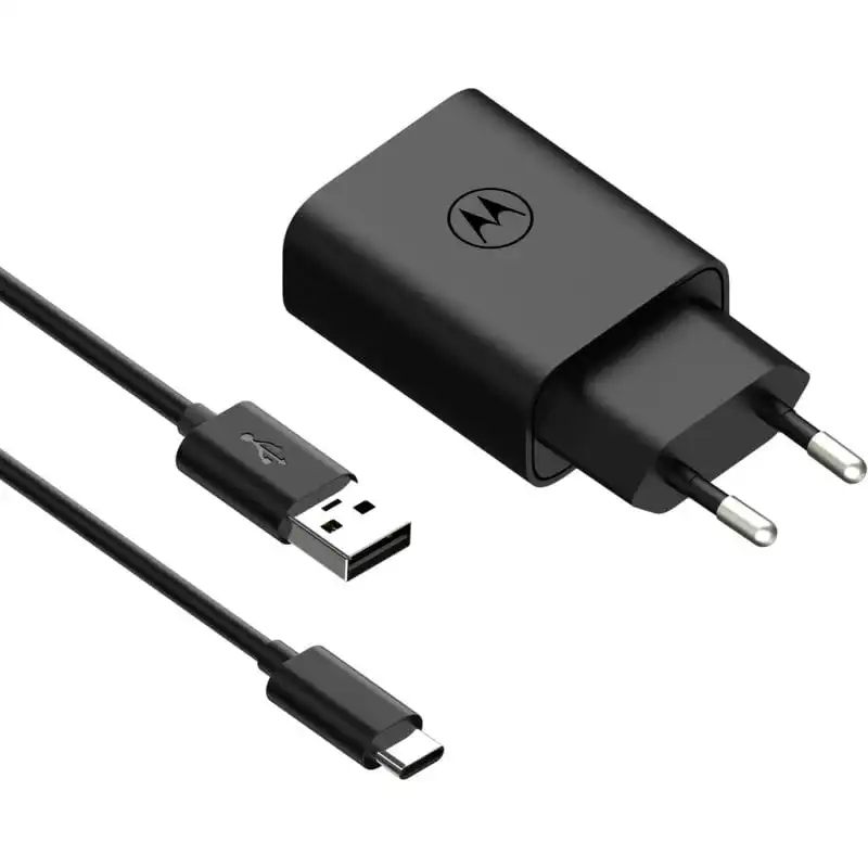 Motorola TurboPower 20 SJMC202-C Cargador de Red Eléctrica USB-A a USB-C Carga Rápida 20W Negro