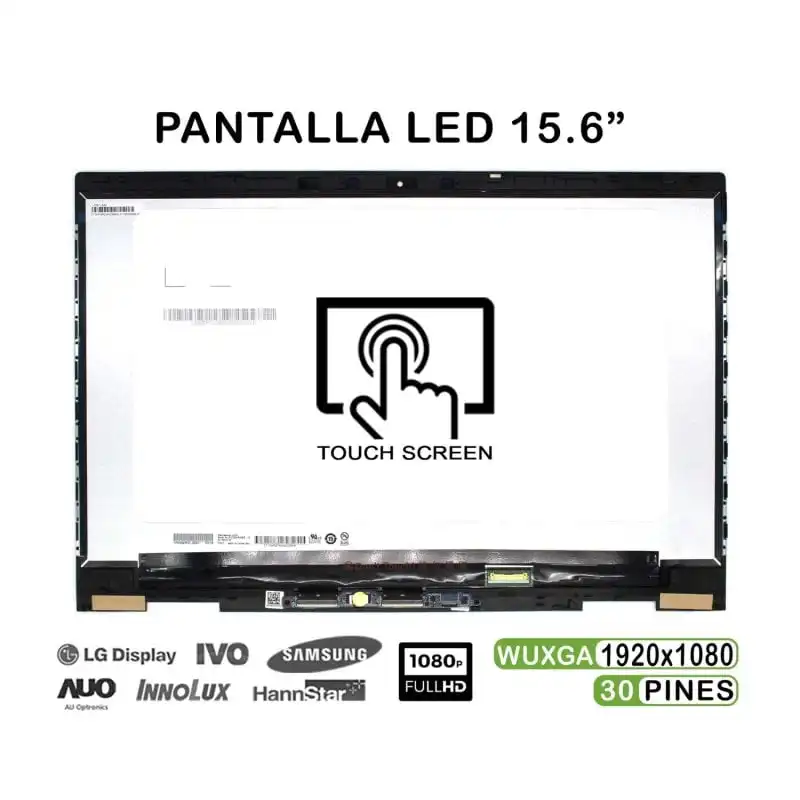 Pantalla Led Táctil De 15.6" Para Portátil Hp Envy X360 15-cn 15-cp Series Con Marco