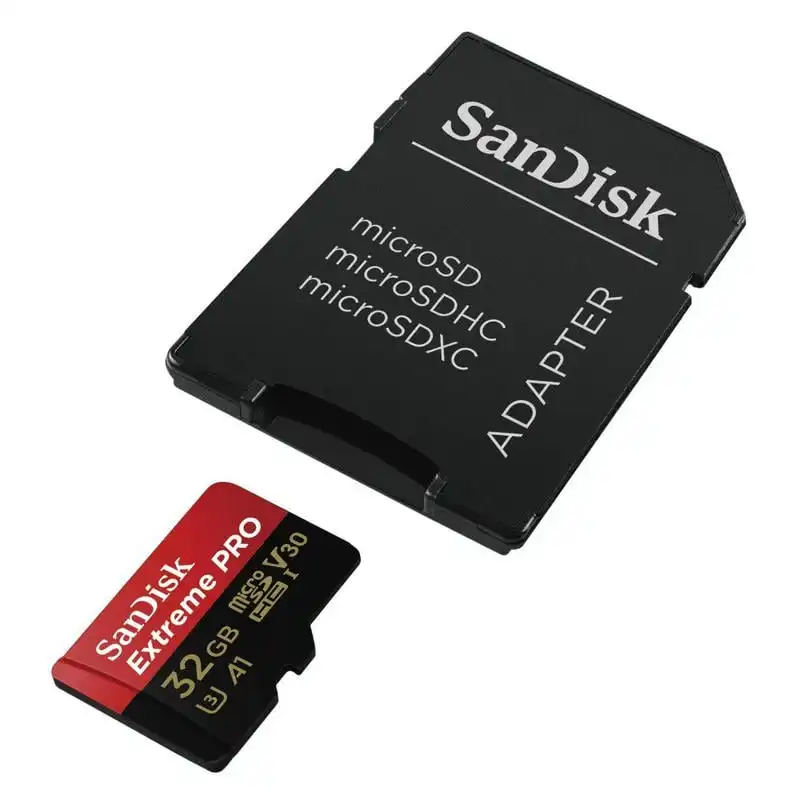 SanDisk Extreme Pro MicroSDHC 32GB Clase 10 U3 V30 UHS-I + Adaptador SD