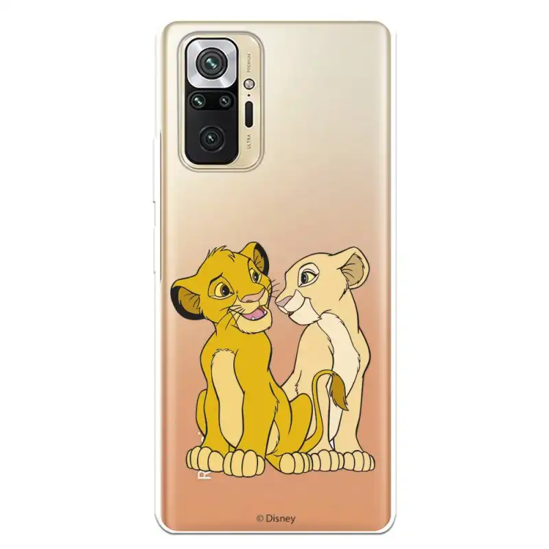Funda Oficial de Disney El Rey León Simba y Nala Silueta para Xiaomi Redmi Note 10 Pro