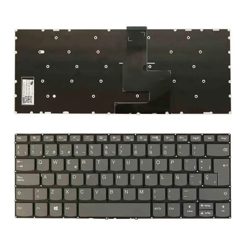 Teclado Para Portátil Lenovo Ideapad 330-14ikb Gris Sin Marco