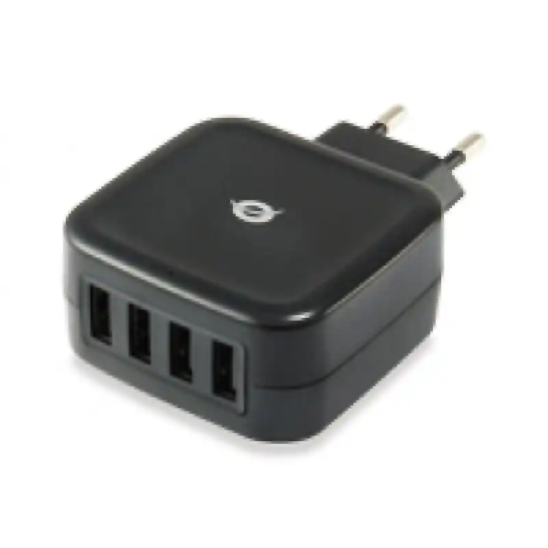Conceptronic Cargador de Pared 4xUSB 5A Negro