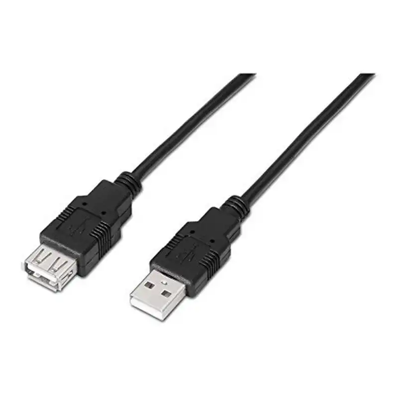 Nanocable Cable Prolongador USB 2.0 Tipo A Macho/Hembra 1m Negro
