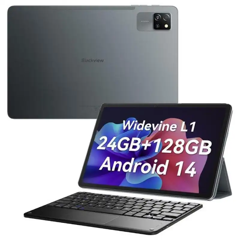 Blackview Tab 60 Pro 10.1" 8/128GB 4G Gris + Teclado Bluetooth Inglés QWERTY