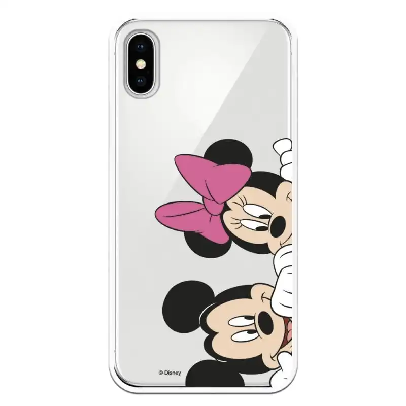 Funda Oficial de Disney Mickey y Minnie Asomados Clásicos Disney para iPhone X