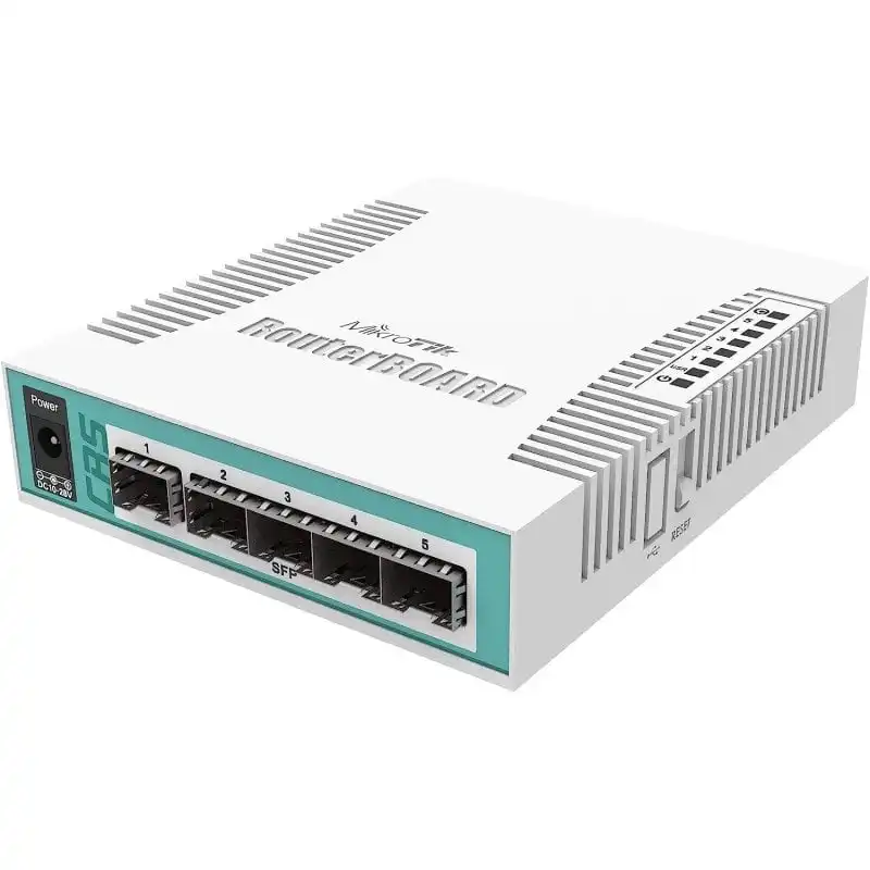Mikrotik CRS106-1C-5S Switch Smart 5 Puertos SFP + 1 Puerto Combinado SFP/Gigabit Ethernet