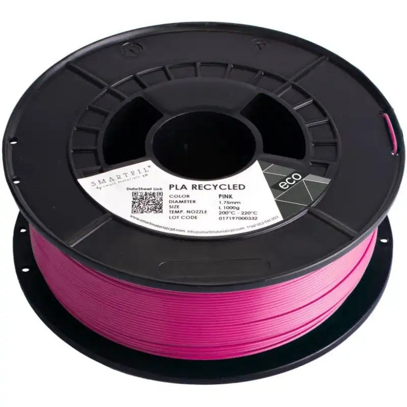 Smartfil PLA Recycled Filamento 3D Fabricado con PLA Reciclado 1.75mm 1000g Pink