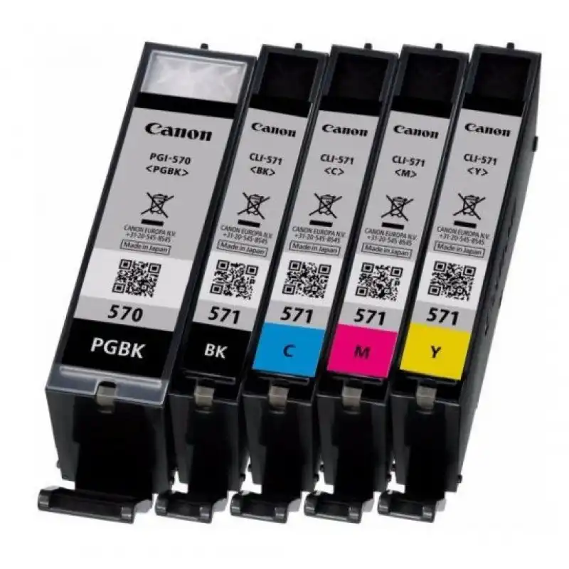 Cartuchos de Tinta Original Canon PGI570/CLI571 Multipack Pigmento Negro/Negro/Cian/Magenta/Amarillo