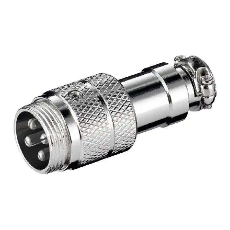 Goobay Conector GX16 Macho de 4pin Gris