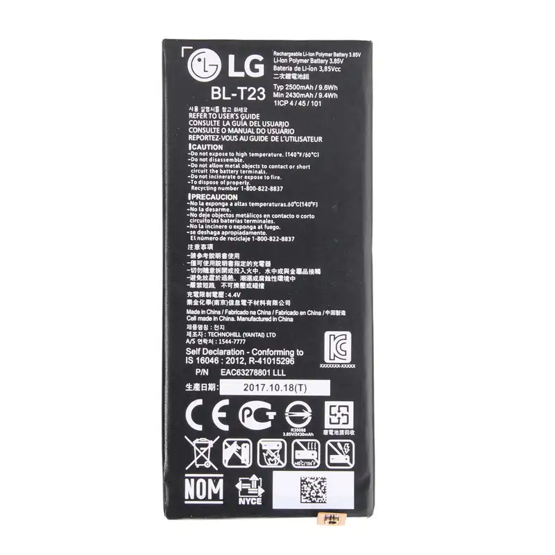 LG Batería Original para LG X Cam 2430 mAh