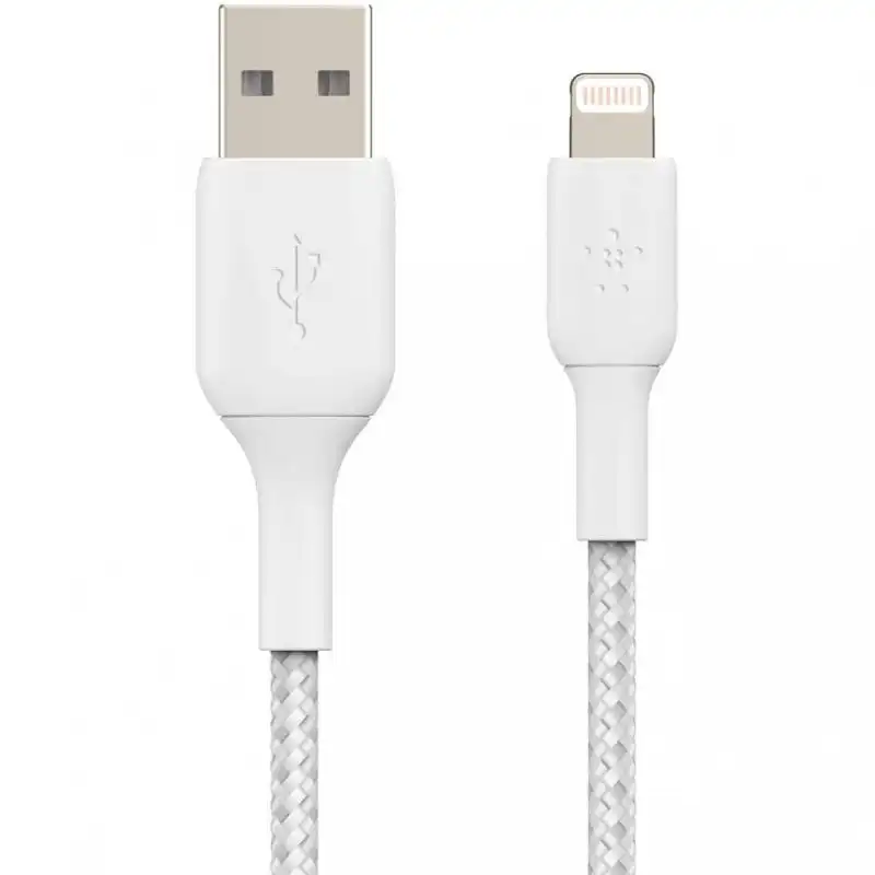 Belkin Boost Charge Cable Lightning a USB Trenzado 1m MFi Blanco