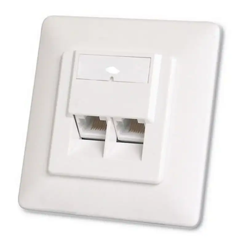 Digitus Roseta Empotrable Cat6 2 x RJ45 Angulo Hembra