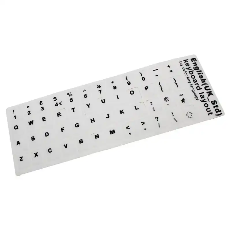 Pegatina Para Convertir Teclado En Idioma Inglés Blanco