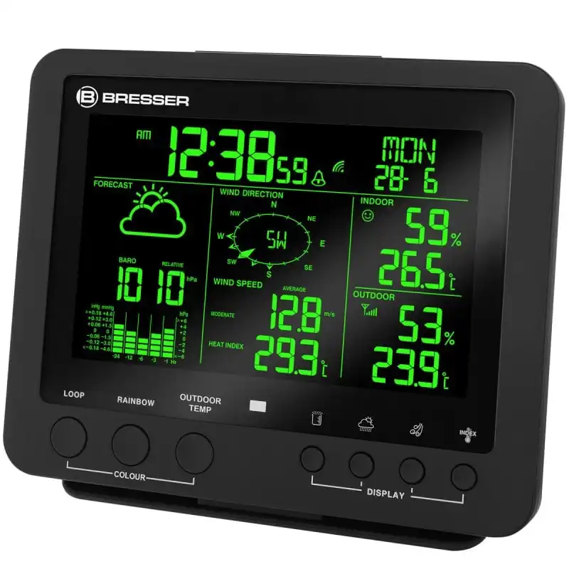 Bresser Weather Center Estación Base Negra