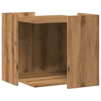 Mueble Arenero Para Gatos Madera Roble Artisian 53x53x51 Cm Vidaxl