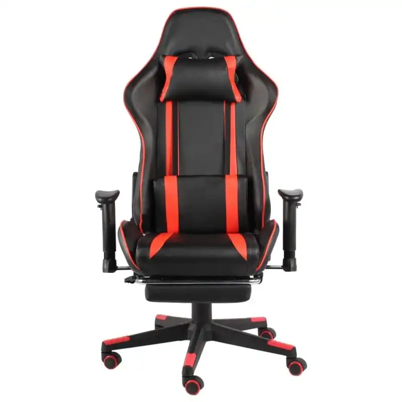 VidaXL Power Silla Gaming con Reposapiés Inclinable Rojo