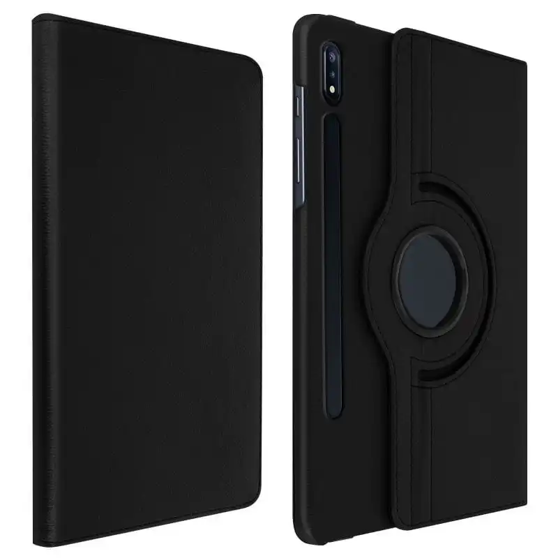 Avizar Funda Libro Soporte Negra para Samsung Galaxy Tab S7 Plus 12.4