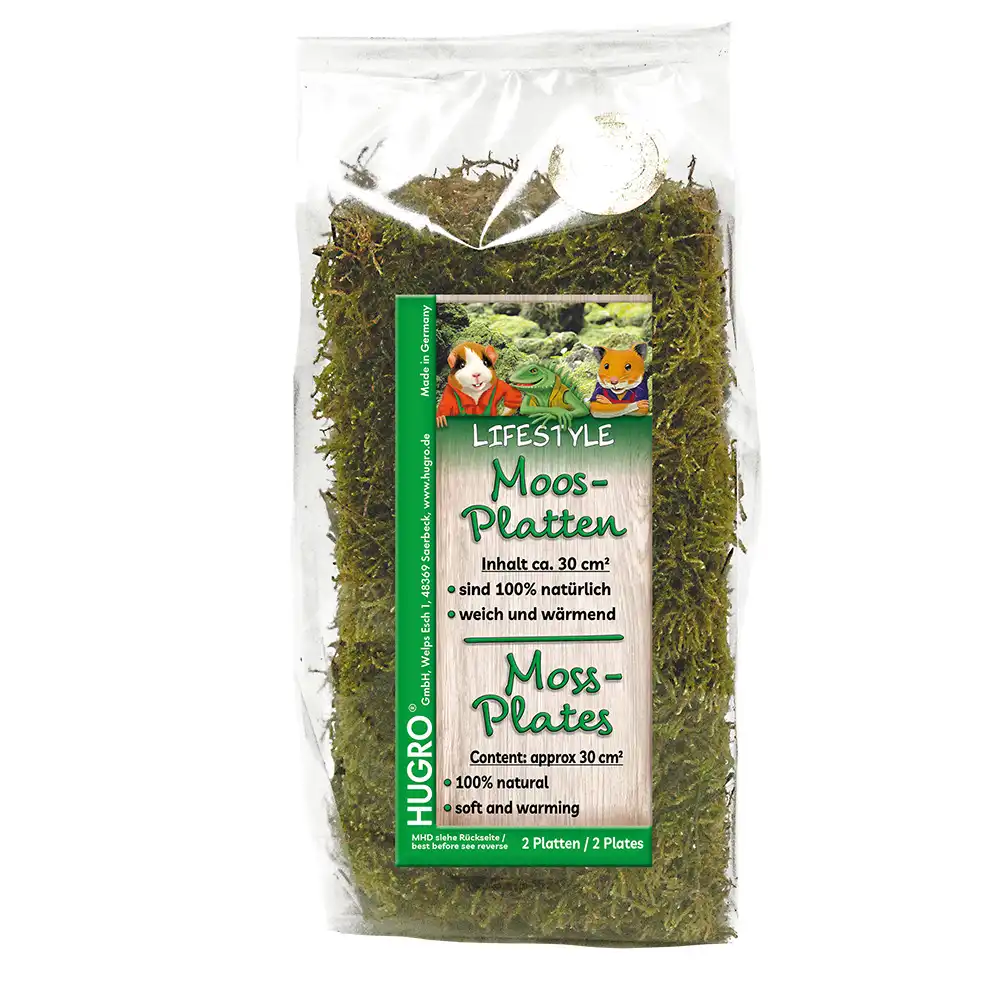 Paneles de musgo Hugro para roedores - aprox. 30 cm, 2 placas