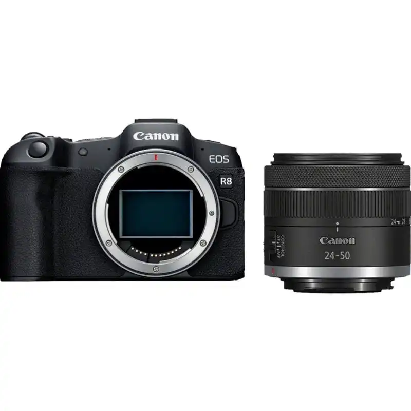 Canon EOS R8 Full Frame 24.2MP WiFi + RF 24-50mm F4.5-6.3 IS STM