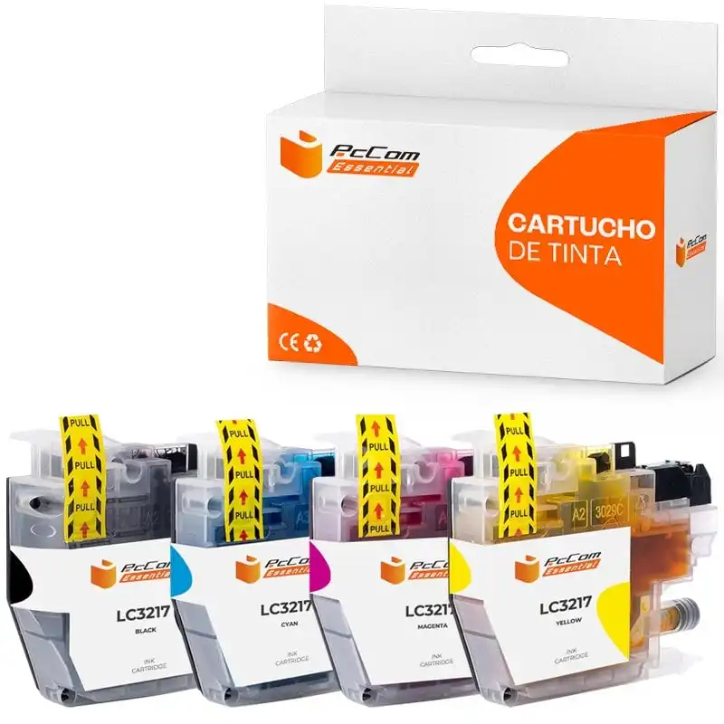 Pccom Essential Brother Lc3217 Cartucho Tinta Compatible Negro/cian/magenta/amarillo Pack 4