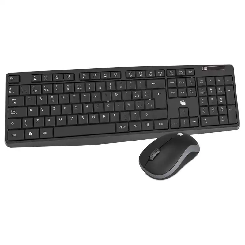 PcCom Essential Combo MK20 Teclado + Ratón Wireless Negro