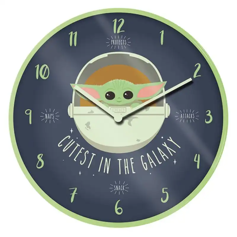 Pyramid Reloj de Pared Star Wars The Mandalorian Lo Más Bonito de la Galaxia